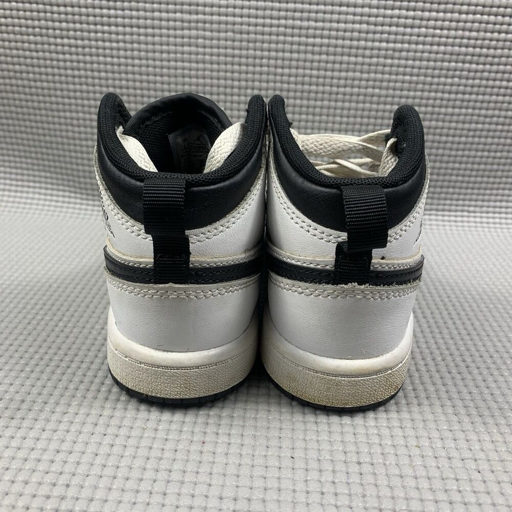 Nike Air Jordan 1 Mid Athletic Shoes "White/Black" DQ8424-132 Size 11 C - Picture 2 of 8